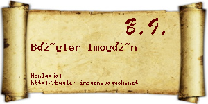 Bügler Imogén névjegykártya